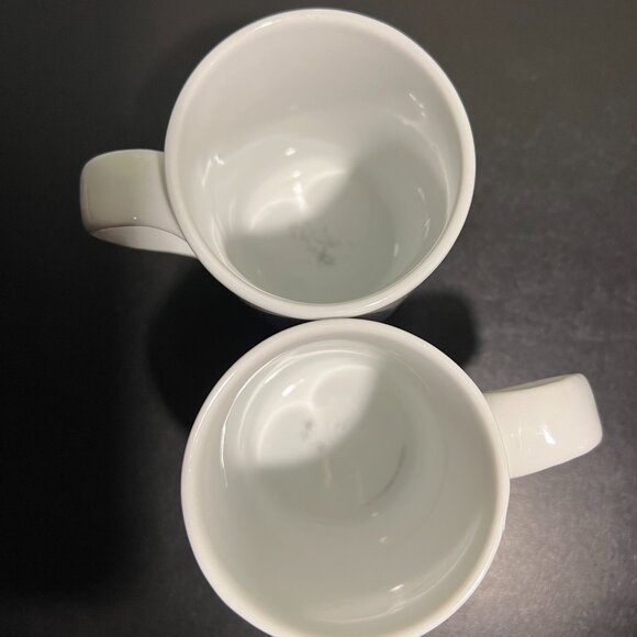 Set of 2 DANSK BISTRO Bisserup White Mugs ~ Made in Portugal ~ Coffee Tea Cups - Picture 4 of 11